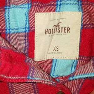 Blue & red Hollister button down